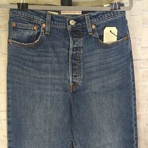 Levi's Ribcage Hi Rise Straight Ankle Jeans $69